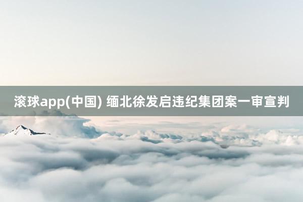 滚球app(中国) 缅北徐发启违纪集团案一审宣判