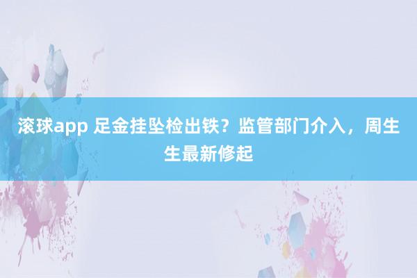 滚球app 足金挂坠检出铁？监管部门介入，周生生最新修起