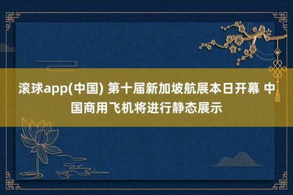 滚球app(中国) 第十届新加坡航展本日开幕 中国商用飞机将进行静态展示