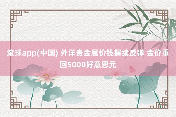 滚球app(中国) 外洋贵金属价钱握续反弹 金价重回5000好意思元