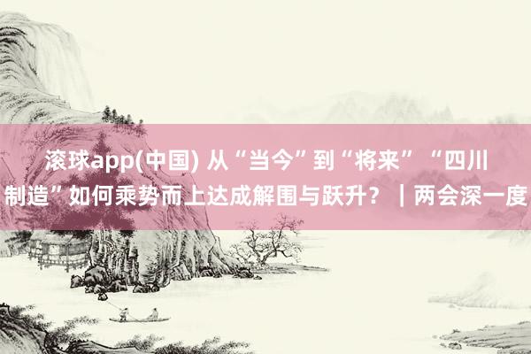 滚球app(中国) 从“当今”到“将来” “四川制造”如何乘势而上达成解围与跃升？｜两会深一度