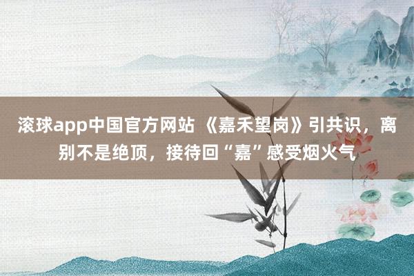 滚球app中国官方网站 《嘉禾望岗》引共识，离别不是绝顶，接待回“嘉”感受烟火气