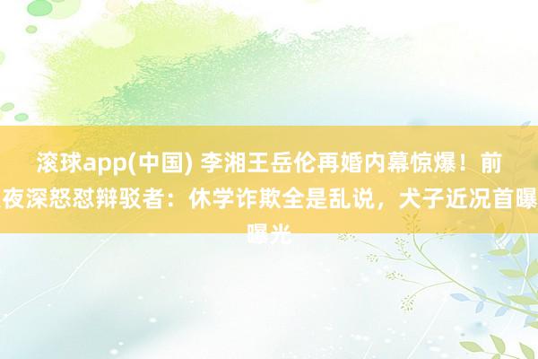 滚球app(中国) 李湘王岳伦再婚内幕惊爆！前夫夜深怒怼辩驳者：休学诈欺全是乱说，犬子近况首曝光