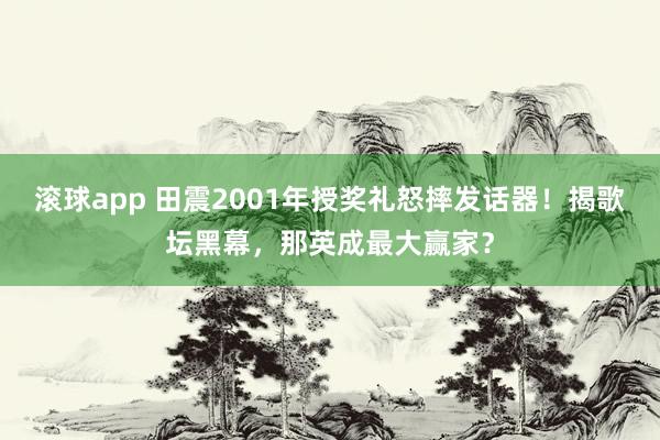 滚球app 田震2001年授奖礼怒摔发话器！揭歌坛黑幕，那英成最大赢家？