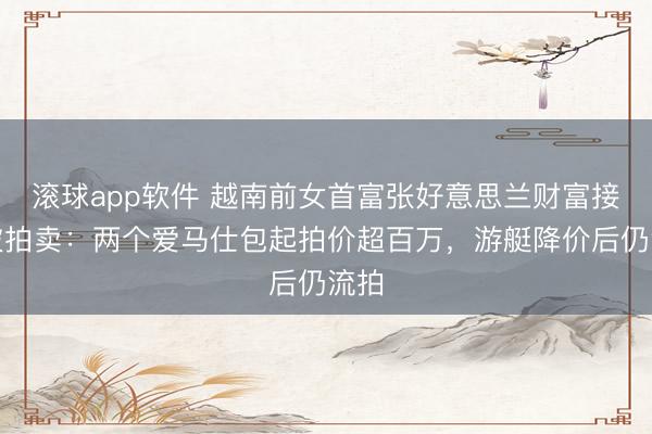 滚球app软件 越南前女首富张好意思兰财富接连被拍卖：两个爱马仕包起拍价超百万，游艇降价后仍流拍