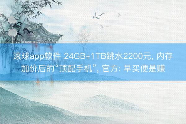滚球app软件 24GB+1TB跳水2200元, 内存加价后的“顶配手机”, 官方: 早买便是赚