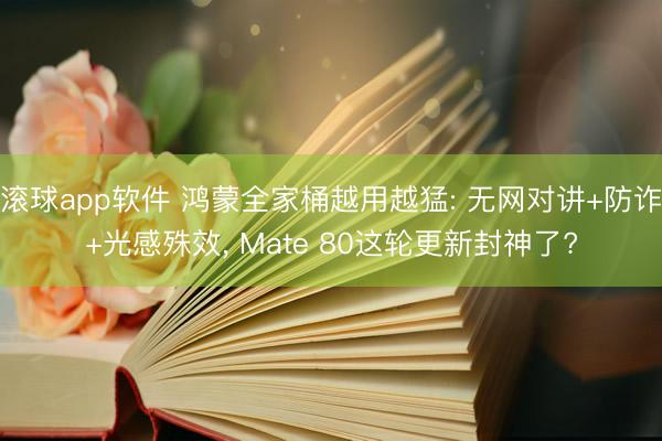 滚球app软件 鸿蒙全家桶越用越猛: 无网对讲+防诈+光感殊效， Mate 80这轮更新封神了?
