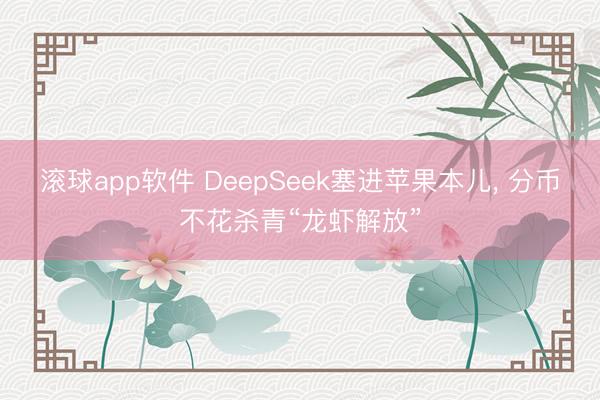 滚球app软件 DeepSeek塞进苹果本儿, 分币不花杀青“龙虾解放”