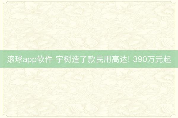 滚球app软件 宇树造了款民用高达! 390万元起