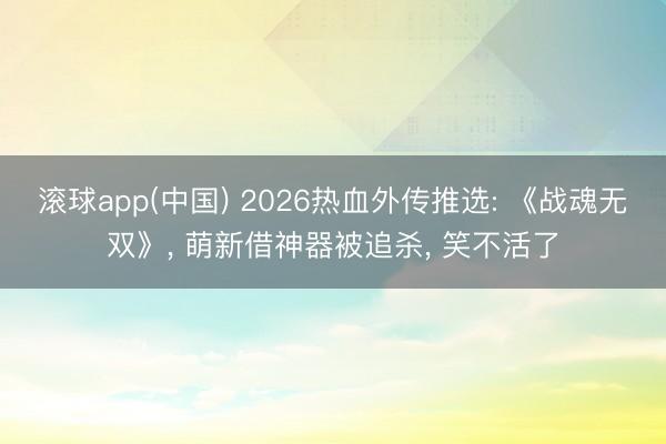 滚球app(中国) 2026热血外传推选: 《战魂无双》, 萌新借神器被追杀, 笑不活了