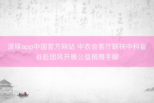 滚球app中国官方网站 中农会客厅联袂中科盐谷赴团风开展公益捐赠手脚