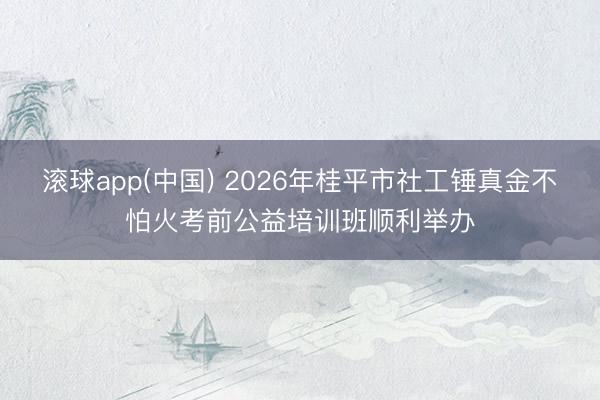 滚球app(中国) 2026年桂平市社工锤真金不怕火考前公益培训班顺利举办