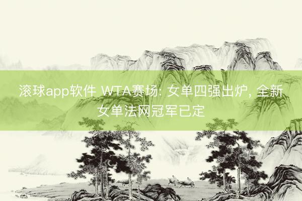 滚球app软件 WTA赛场: 女单四强出炉, 全新女单法网冠