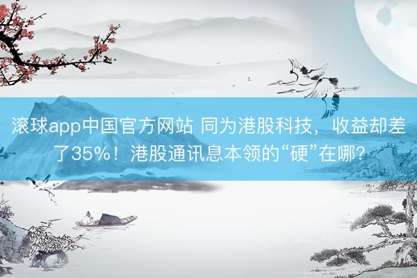 滚球app中国官方网站 同为港股科技，收益却差了35%！港股通讯息本领的“硬”在哪？