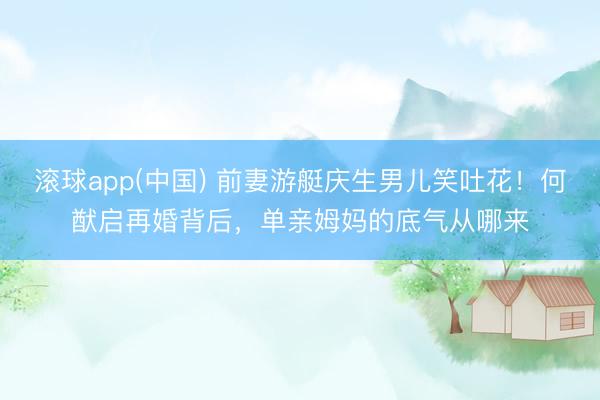 滚球app(中国) 前妻游艇庆生男儿笑吐花！何猷启再婚背后，单亲姆妈的底气从哪来