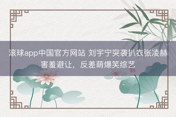 滚球app中国官方网站 刘宇宁突袭扒衣张凌赫害羞避让,反差萌爆笑综艺