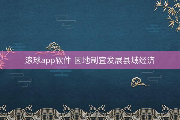 滚球app软件 因地制宜发展县域经济