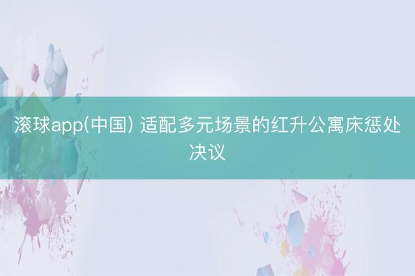 滚球app(中国) 适配多元场景的红升公寓床惩处决议